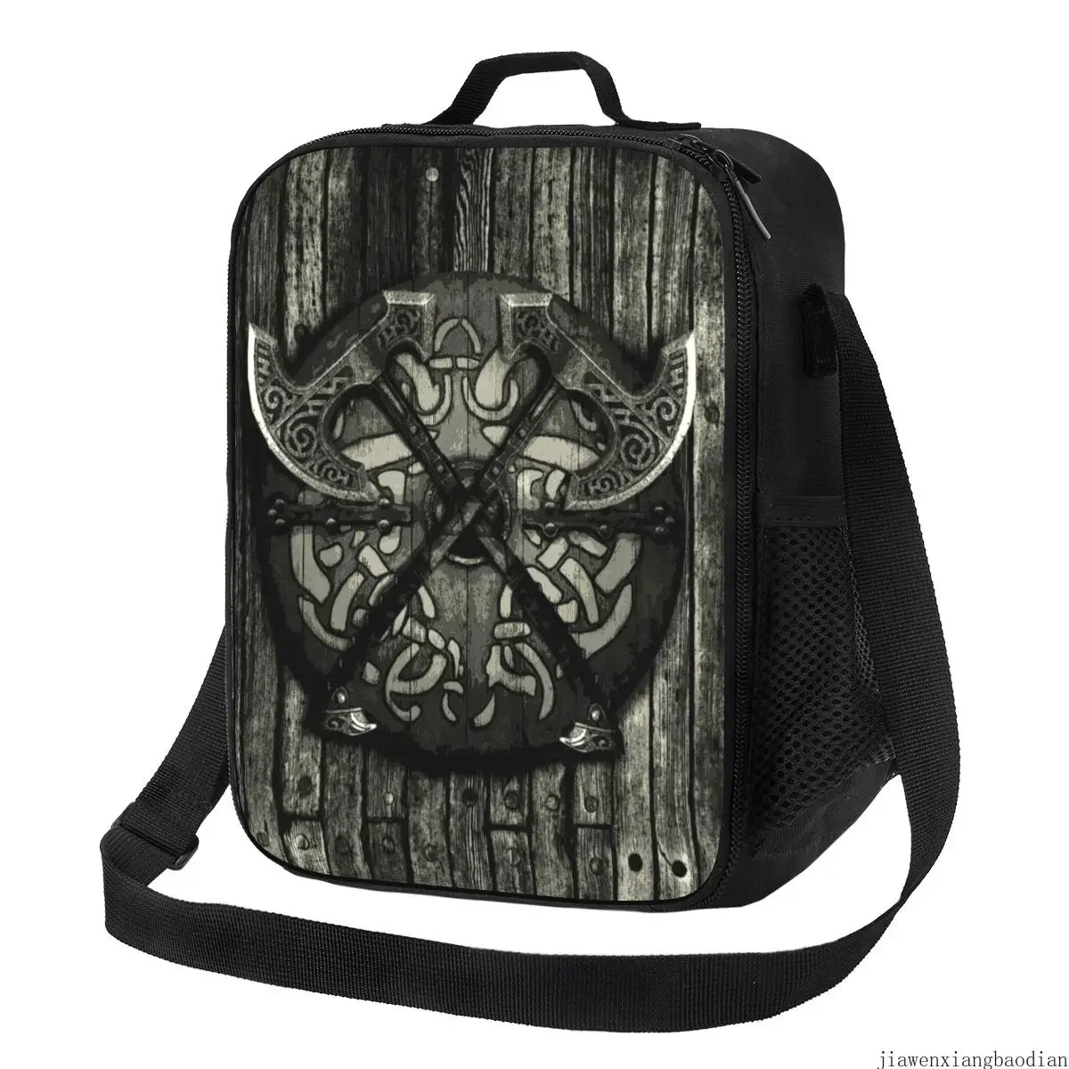 

Viking Battle Shield Insulated Lunch Bags for School Office Vikings Valhalla Resuable Cooler Thermal Bento Box Women Kids