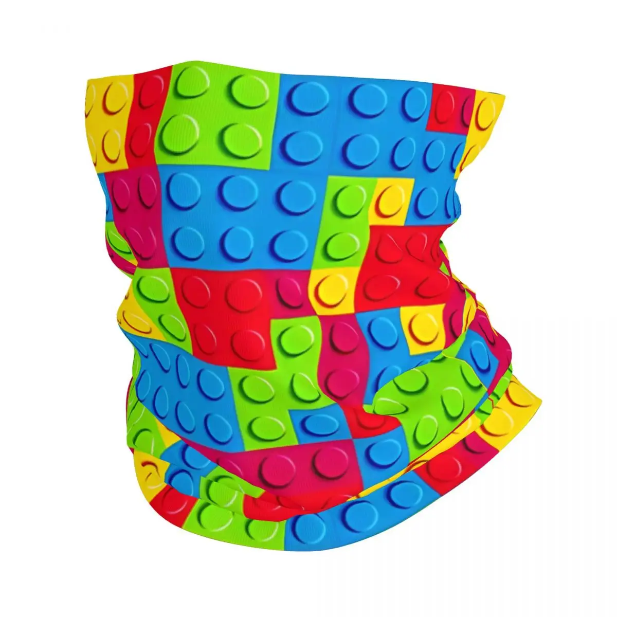 Coloured Bricks Bath Mat Headband Neck Cycling Tube Scarf Bandana Gaiter All Seasons Unisex