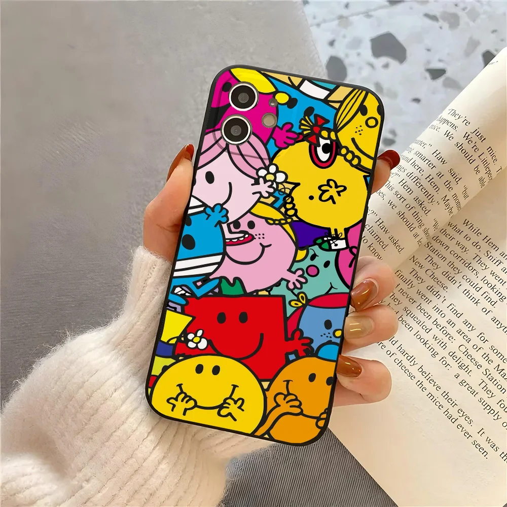 Mr. M-Men Cute L-Little Miss Phone Case Silicone Soft For IPhone 16 15 14 13 12 11 X XR Plus Pro Max Plus