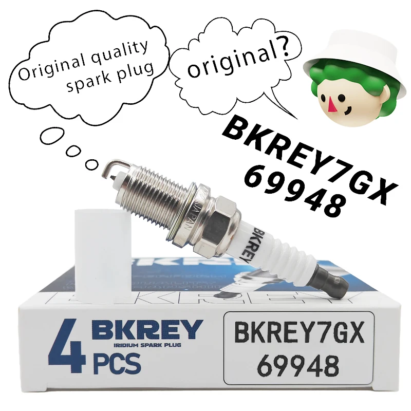 4/20pcs BKR6E 6962 Iridium Spark Plugs For BYD Chery A1 A3 A5 E3 M7 Rely X5 Riich Tiggo Cowin Bora Jetta For BKREY7GX 69948