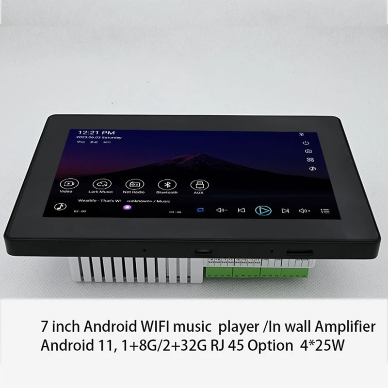 7 Inch Android 11 Smart Home Background Music Panel Stereo Sound Google Play Youtube WIFI Bluetooth Audio