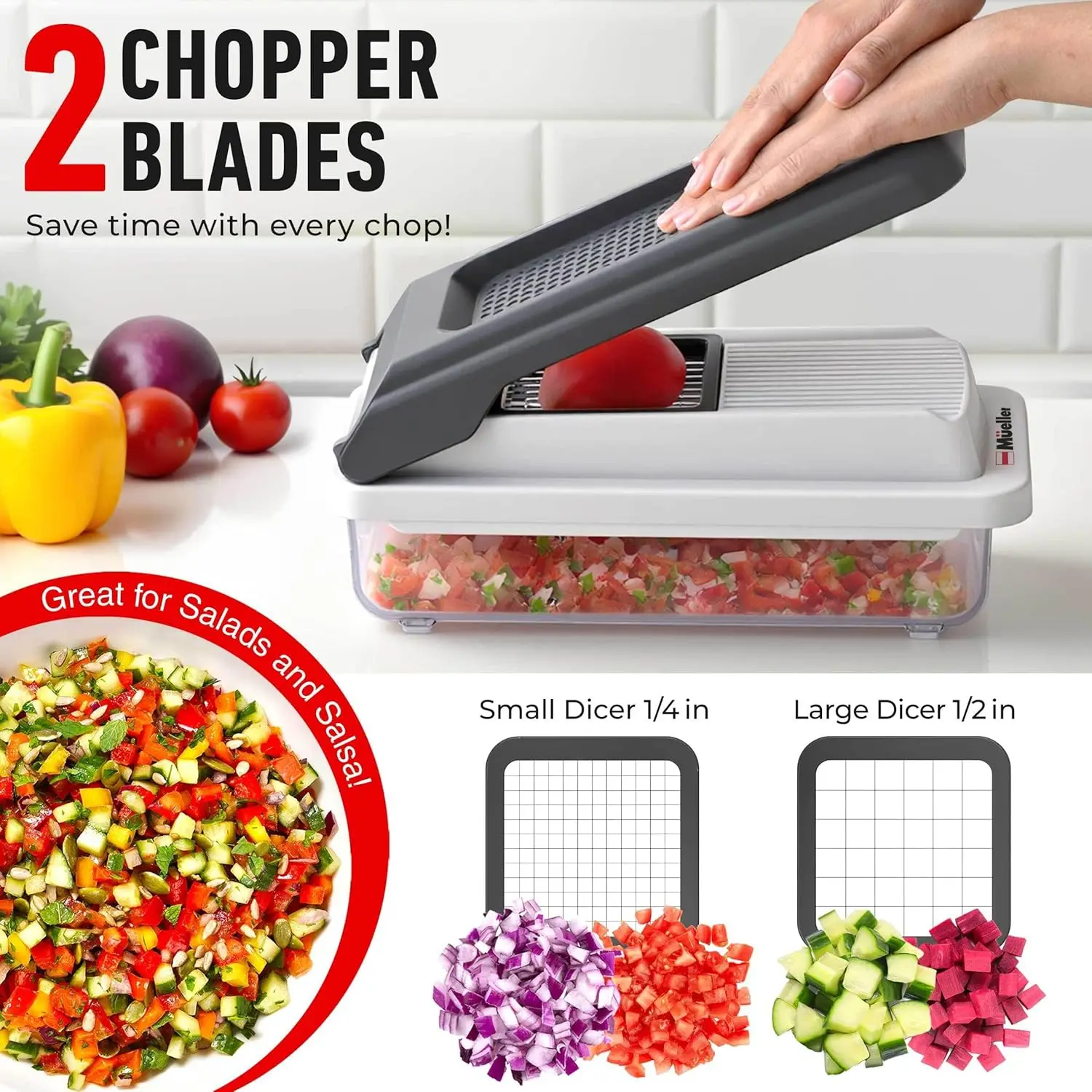 Best-Selling Fruit and Vegetable Slicer Vegetable Chopper with Interchangeable Blades Manual Kitchen Utensil