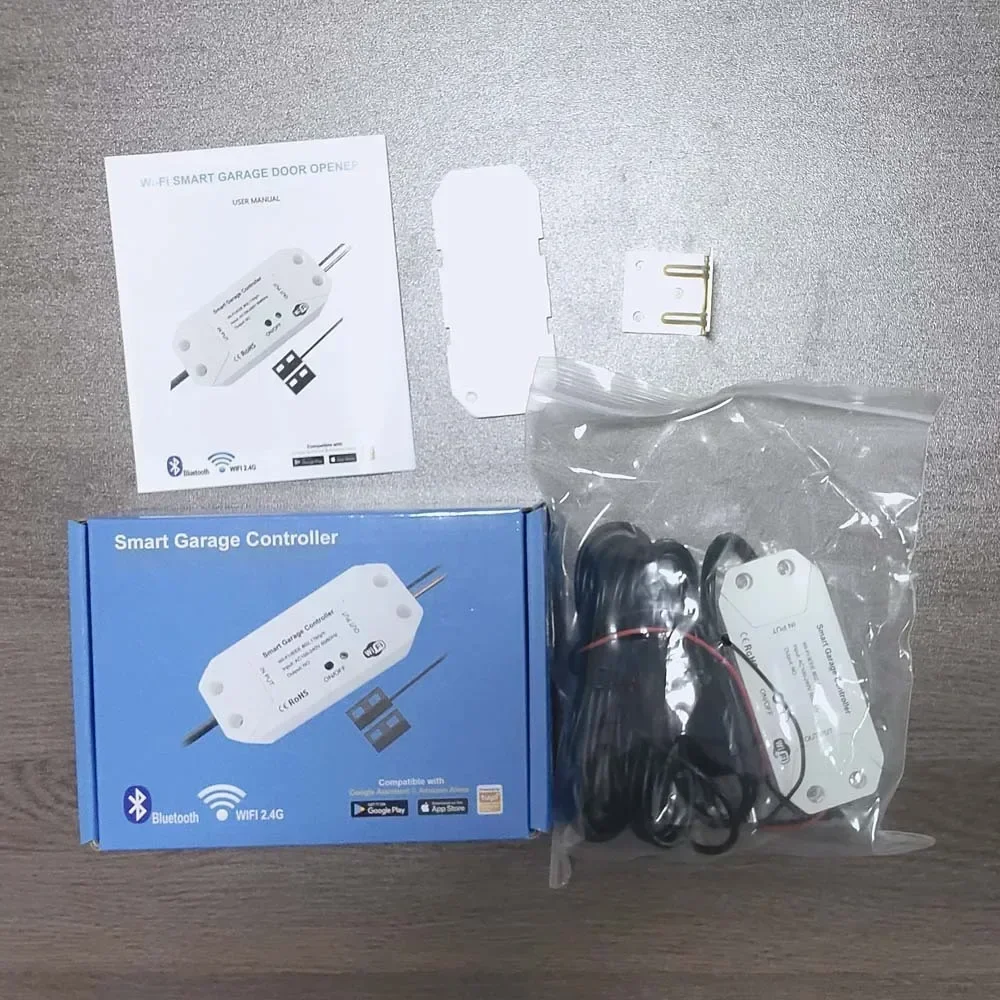 Tuya WiFi Smart Garage Door Opener Controller 2.4G Porta Garage Controller Temporizzazione remota Controllo Apri e chiudi No Need Gateway