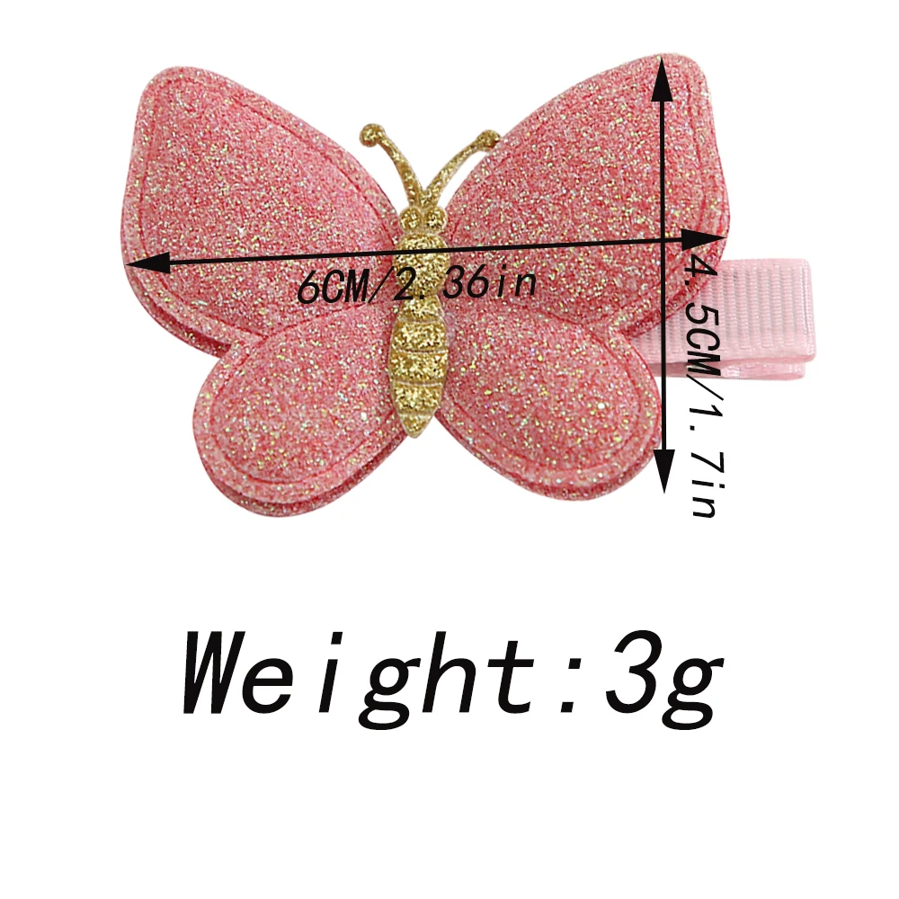 Butterfly Hair Clips para mulheres e meninas, Mini Cute Hair Accessories, Pink, Sweet Girl Gift, Party