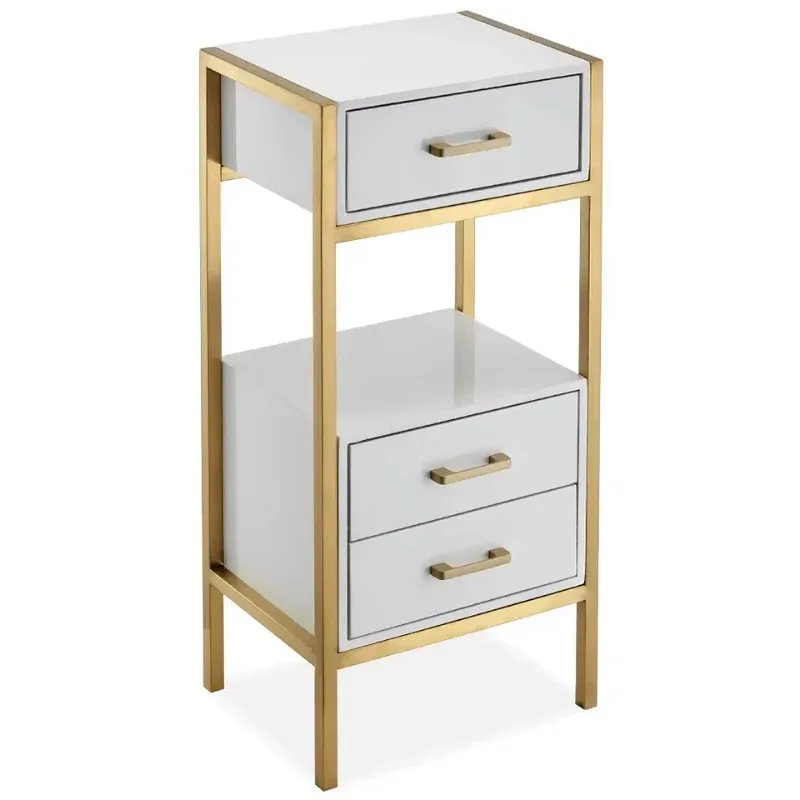 

Luxury White Hair Salon Trolley Cart Stainless Steel Beauty Barber Drawers Hairdressing Shop Stool Furniture