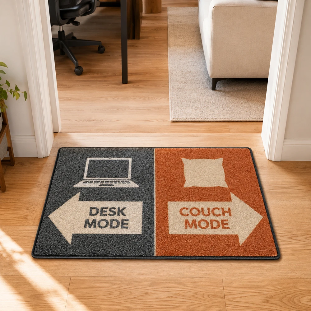 Desk Couch Mode Doormat Funny Work Home Arrow Design Nonslip Entrance Rug Home Office Living Room Hallway Indoor Decor Gift