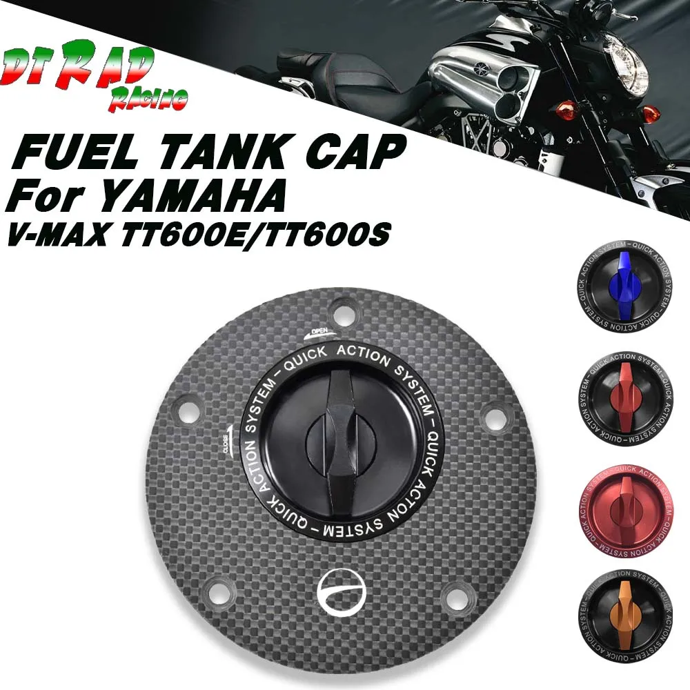 Carbon Fiber Motorcycle Quick Release Gas Fuel Cap Tank Fast Plug Gasoline For YAMAHA V-MAX 2009-2016  TT600E/TT600S 1993-1999