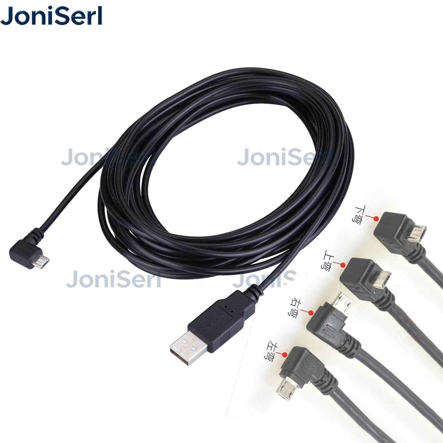 USB 2.0 Male to micro USB B Type 90 Degree Up & Down & Left & Right Angled Male Data Cable 0.25m/0.5m/1m/1.5m