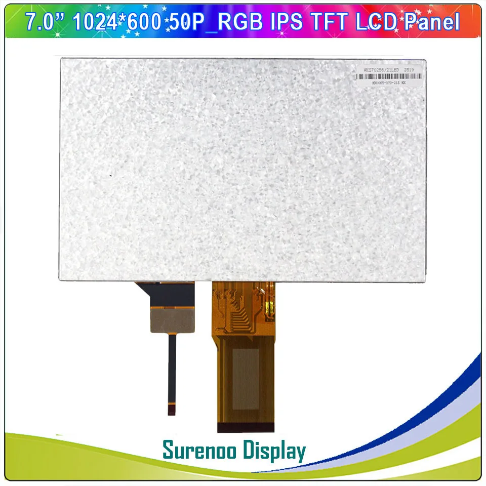 7.0" inch 1024*600 50P_RGB IPS TFT LCD Module Display Screen Monitor FT5426 I2C Capacitive Touch Panel High Brightness