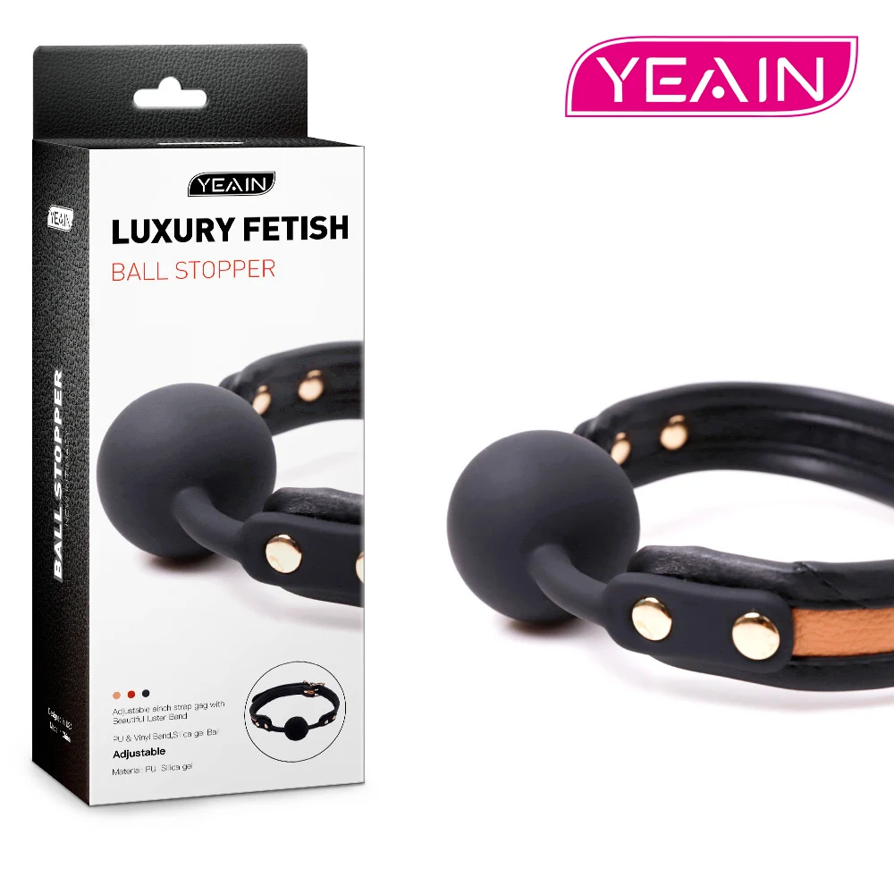 YEAIN Luxury Fetish Ball Stopper BDSM Bondage Bed Games Adults Self-Bondage Sex Toys Slave Gag Couple Lingerie for Intimate Fun