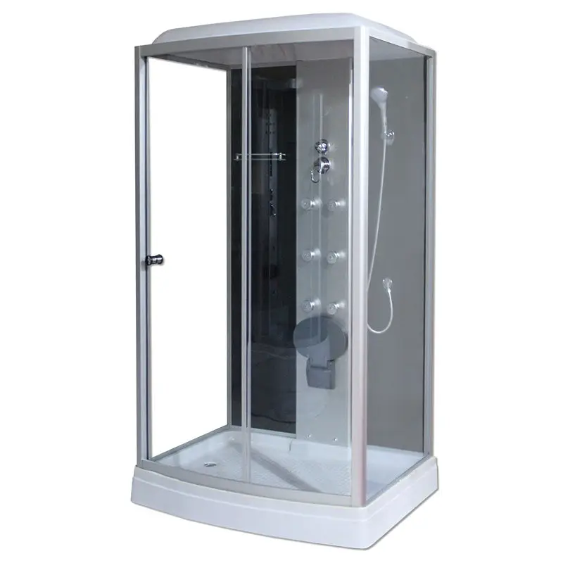Shower room as a whole, mobile rectangular simple luxury bathroom, tempered glass