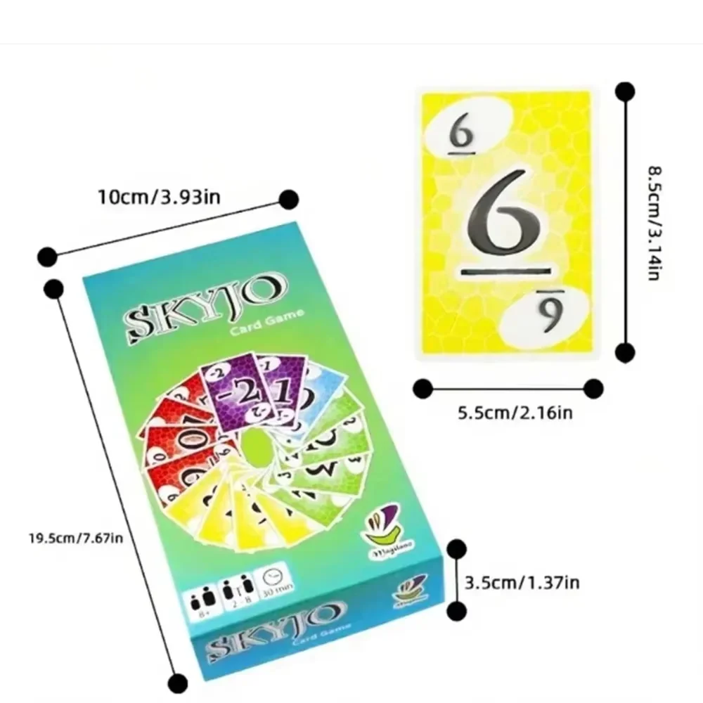 Skyjo Board Games Card Party of Tables for The Whole Family Deck Box Wit Social Collective Games Children\'s Tapis Poker Social