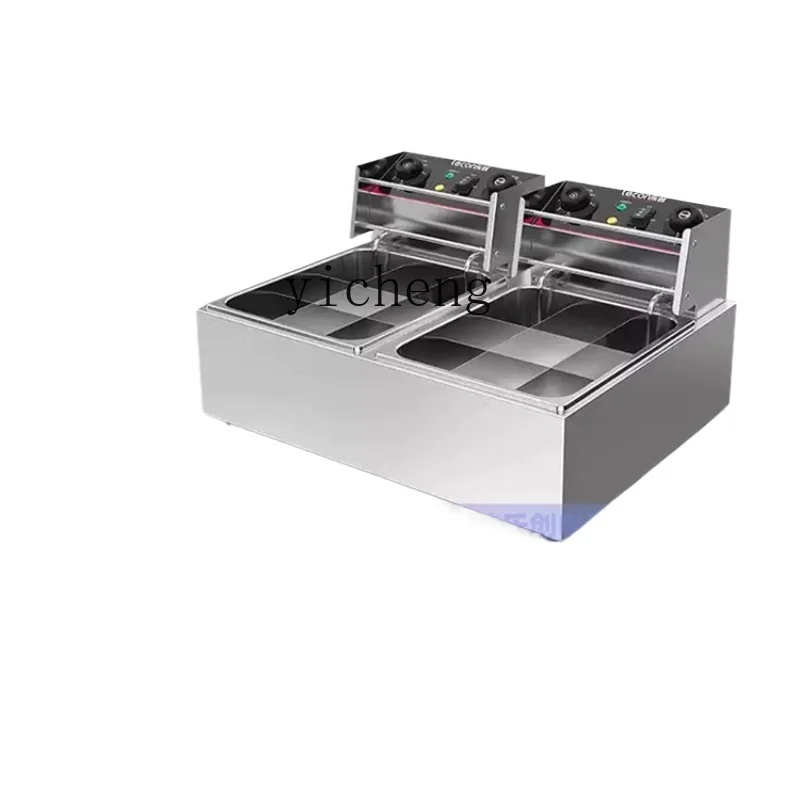 

Oden Cooking Machine Pasta Cooker Electric Fryer Deep Frying Pan Commercial Single/Double Cylinder Combination