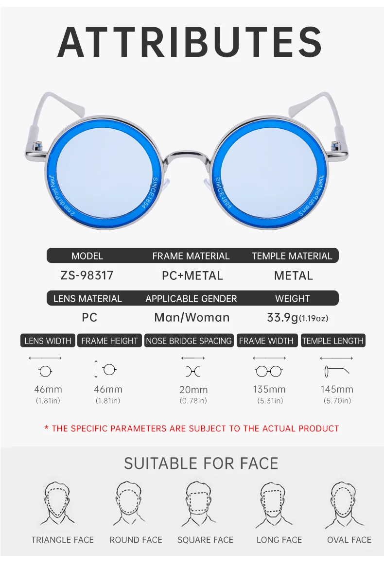 Kleine Rahmen Runde Steampunk Sonnenbrille Männer 2026 Luxus Marke Retro Punk Sonnenbrille Für Männliche Klassische Fahren Brillen UV400 – Detail 16