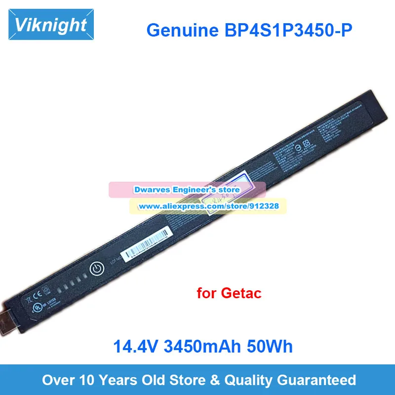 

Genuine BP4S1P3450-P Battery 14.4V 3450mAh 50Wh for Getac 4418946B0001 Laptop Battery
