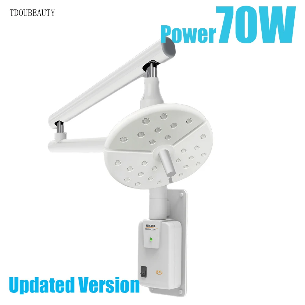TDOUBEAUTY KD-2018B-1 Upgraded 70W Wall-Mounted 27-Hole LED Cold Shadowless Exam Lamp, Adjustable Brightness for Dental Clinics