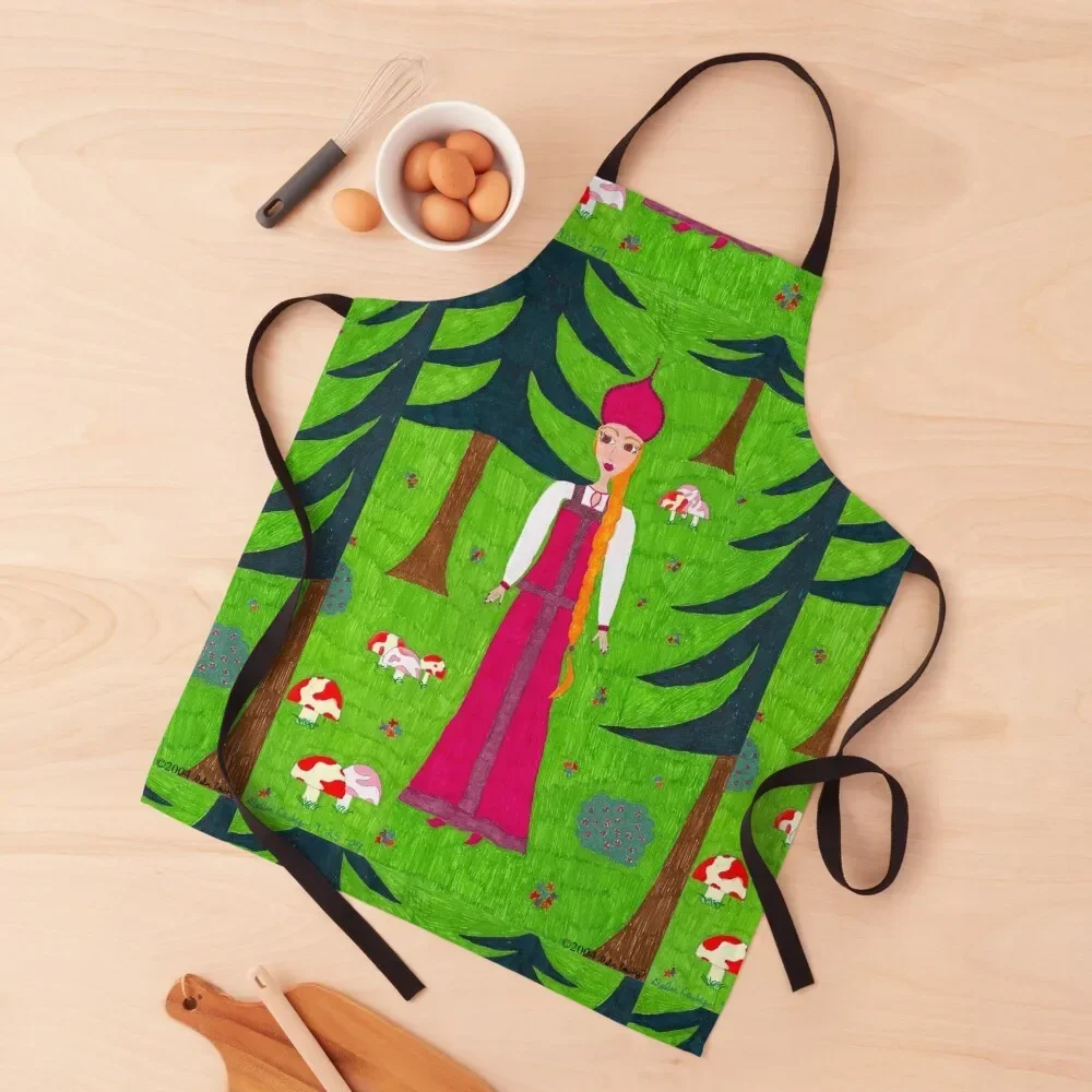 

Mushroom Forest Apron Womens Dresses christmas Woman Kitchen nail tech supplies Apron