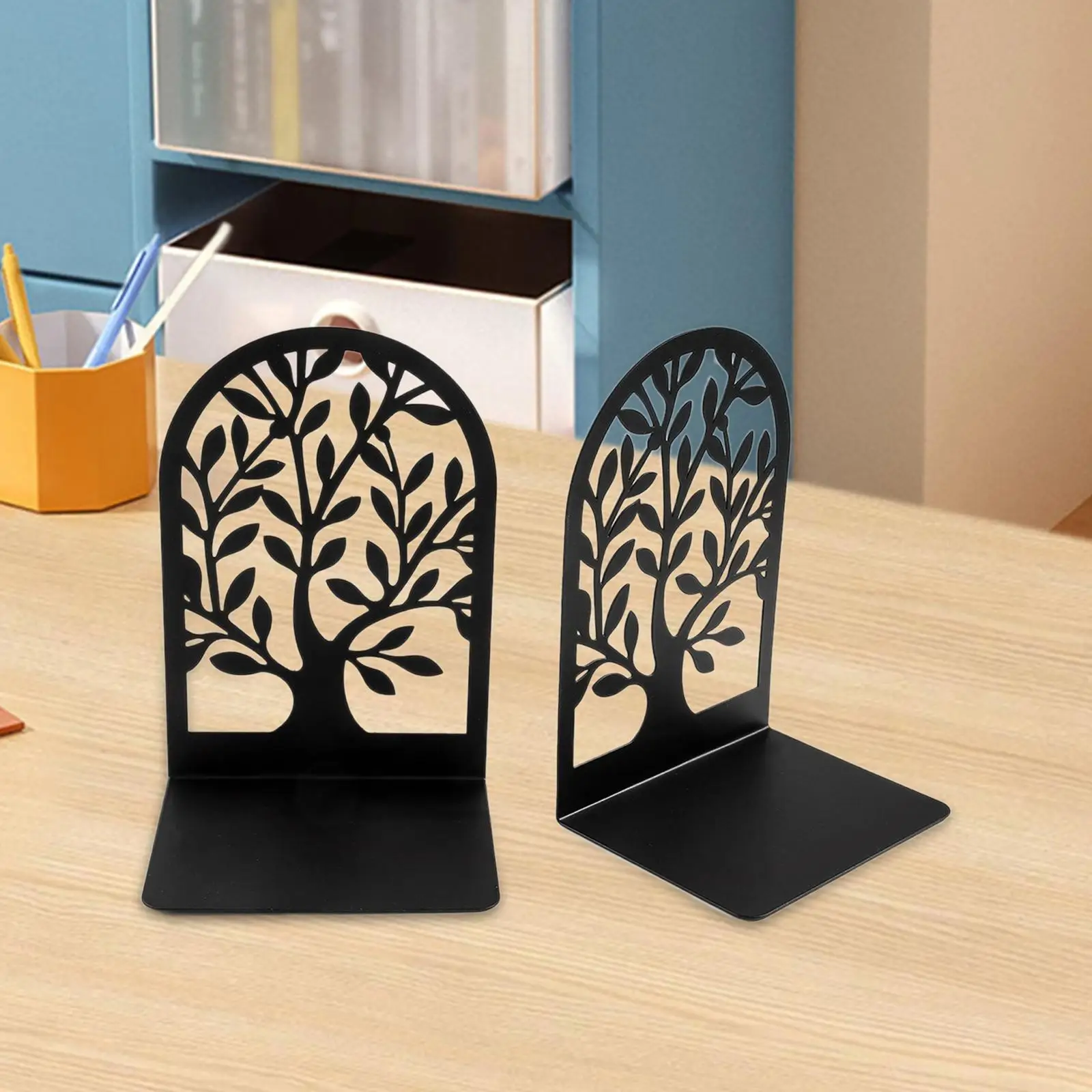 Imagem -04 - Metal Bookends para Livros Pesados Rolhas Stand para Mesa Casa e Escritório Pcs