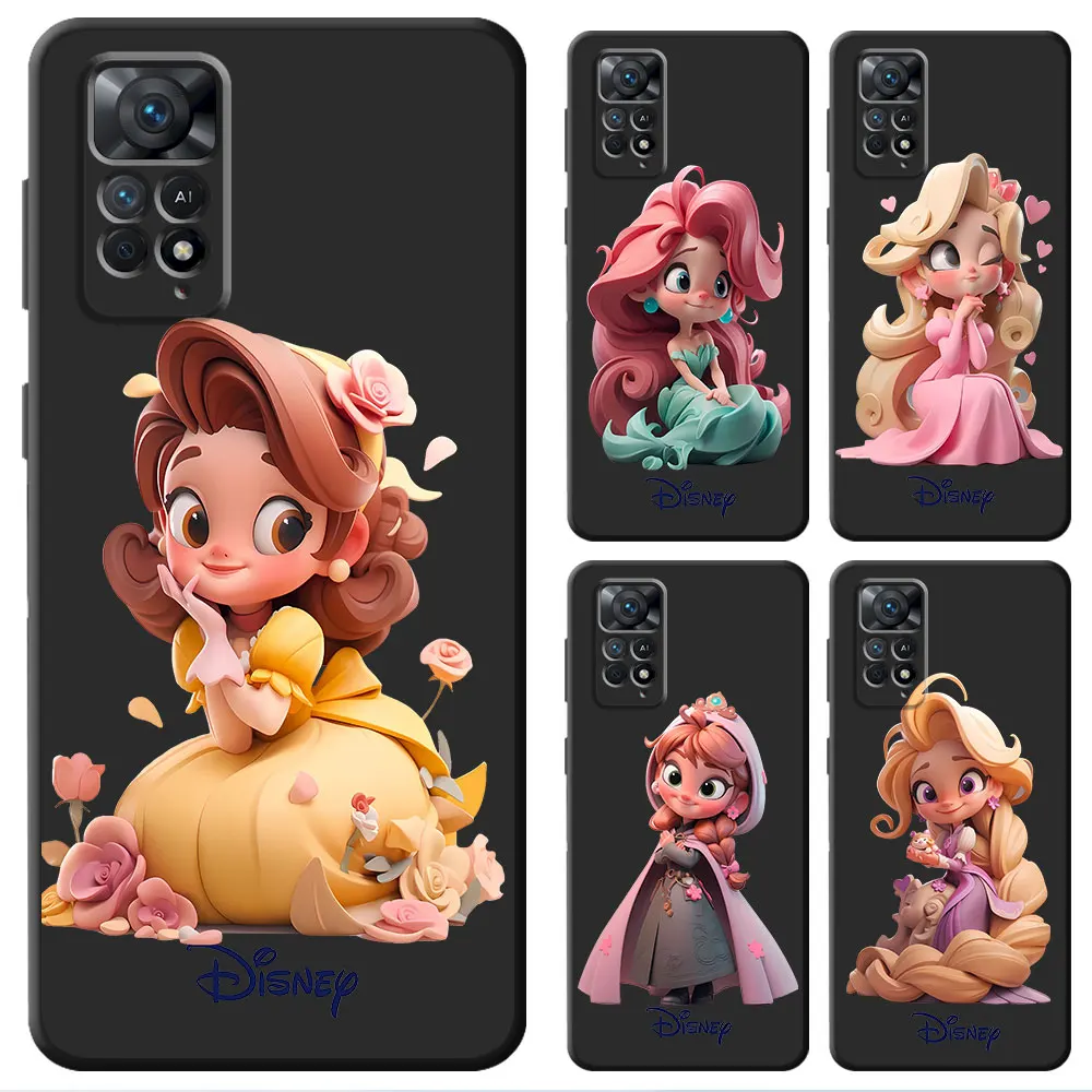 Cover Bag Disney Princess Girl Cute Phone Case for Redmi Note 8T 11S 9S 11 Pro 10 9 8 7 10S 12S 12 13 Pro 9T 13 Pro Silicone