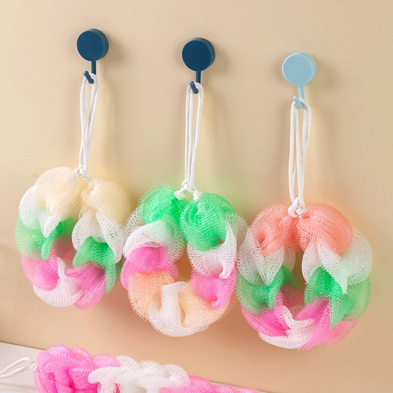 1/ 2 PC Random Color Nylon Bath Brush Scrub Back Scrubber Washcloth Mesh Shower Bath Body Massage Brush Bathroom Sponges Brush