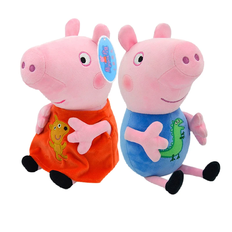 30cm Świnkę Peppa Pluszowa zabawka George dinozaur różowy Tata Mama zwierzę Wypchana miękka lalka rodzinna udekoruj peluches dziewczynka Dziecko Prezent urodzinowy