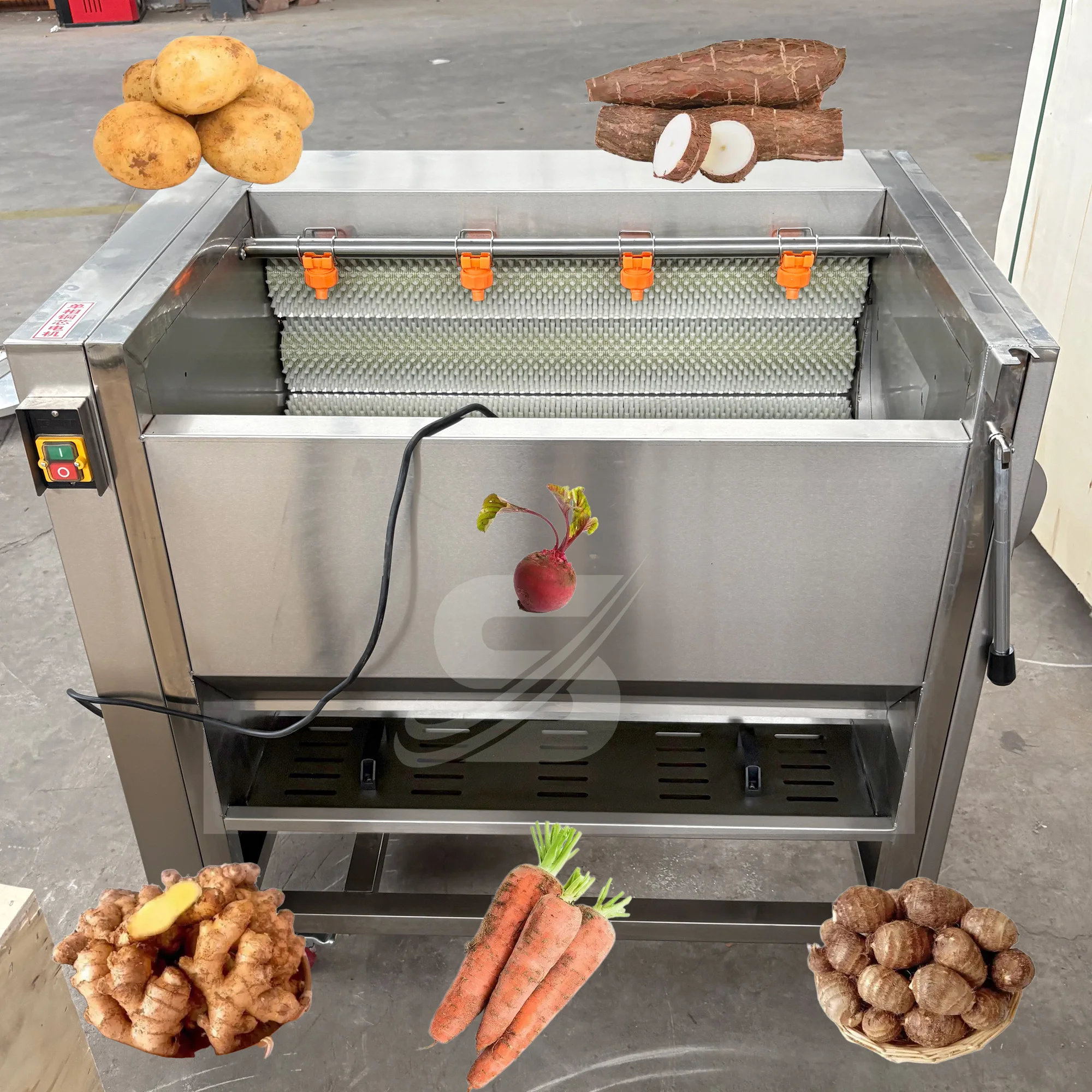 Electric small cassava peel ginger peel washer peeler for sale in China and varnish