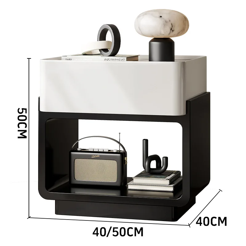 Bedroom Cream-style Nightstands Solid Wood Lacquered Creative Design Nightstands Italian Light Luxury Furniture Nachtkastjes JTN