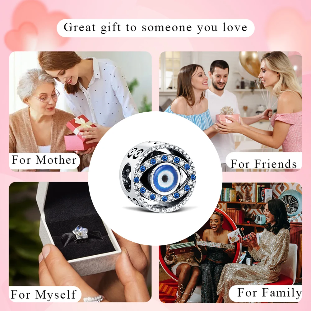 2025 925 فضة سحر التركية الأزرق العين الخرز صالح سوار المرأة DIY بها بنفسك مجوهرات الحب الهدايا الساخنة اليومية
