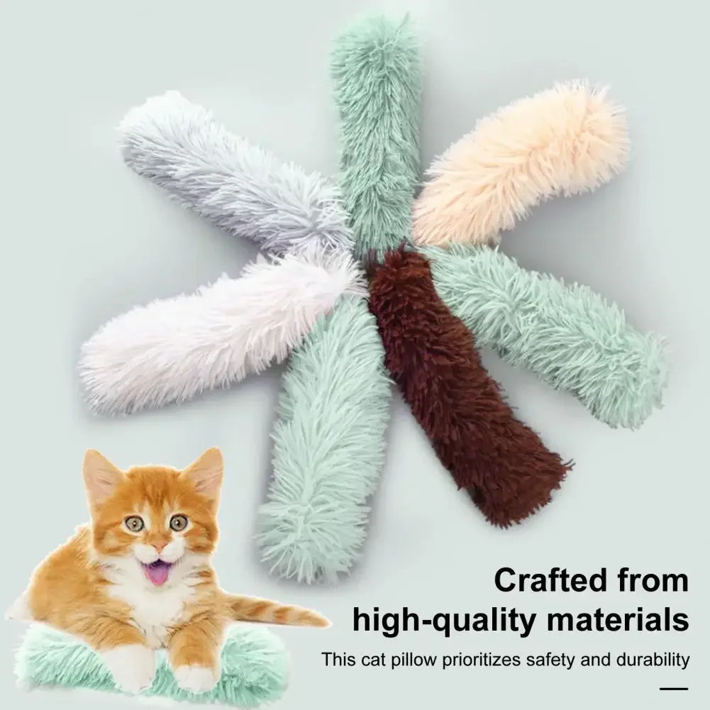 Jouet En Peluche Doux Et Résistant Aux Morsures Pour Chat, Oreiller Avec Papier Sonore, Herbe Pour Chat Pour Apaiser Les Relevé
