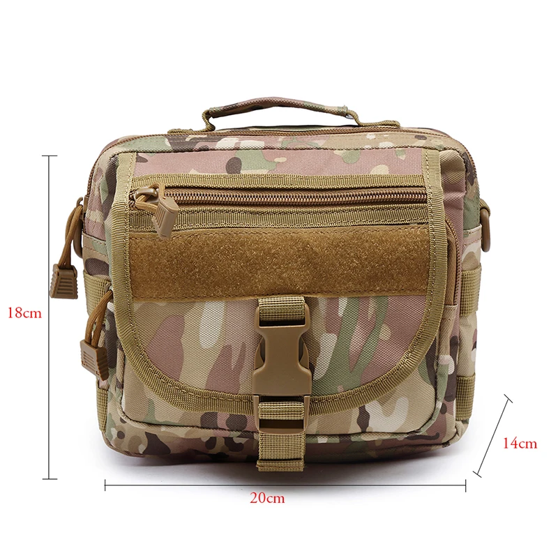 Tactical Molle Messenger Pouch Vintage Camouflage Army Crossbody Nylon Single Shoulder Chest Pack Sling Hunting Bag