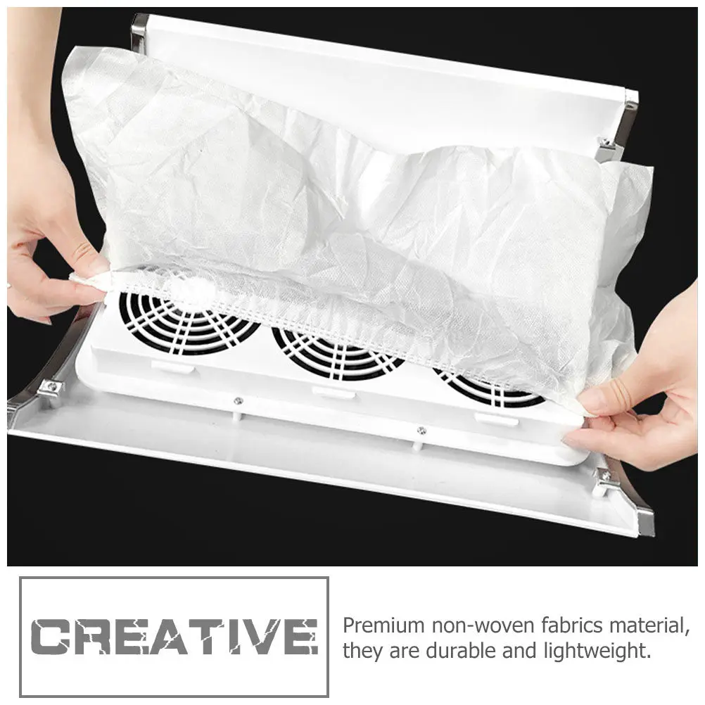 

10Pcs Nail Fan Vacuum Cleaner Dust Bags Premium Non-Woven Material Suitable for Nail Art Salon Dust Collector Manicure Accessory