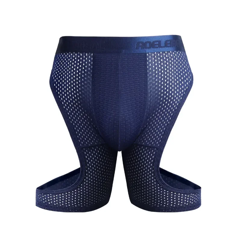 Ropa interior deportiva para hombre, pantalones de entrenamiento de seda fría, delgados, de secado rápido, para correr, largos, antidesgaste.
