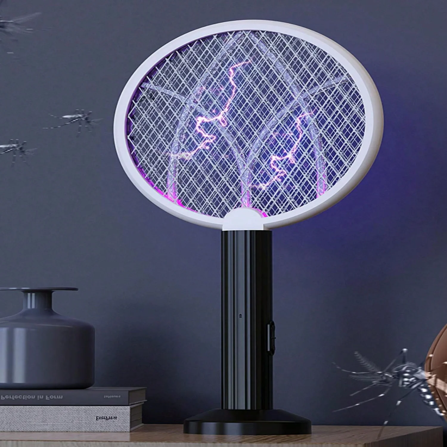 1pc Rechargeable 500mAh  Fly Swatter , Mosquito Killer, High Voltage Handheld Mosquito Swatter, Wasp, Fruit Fly, Insect Rat Swat