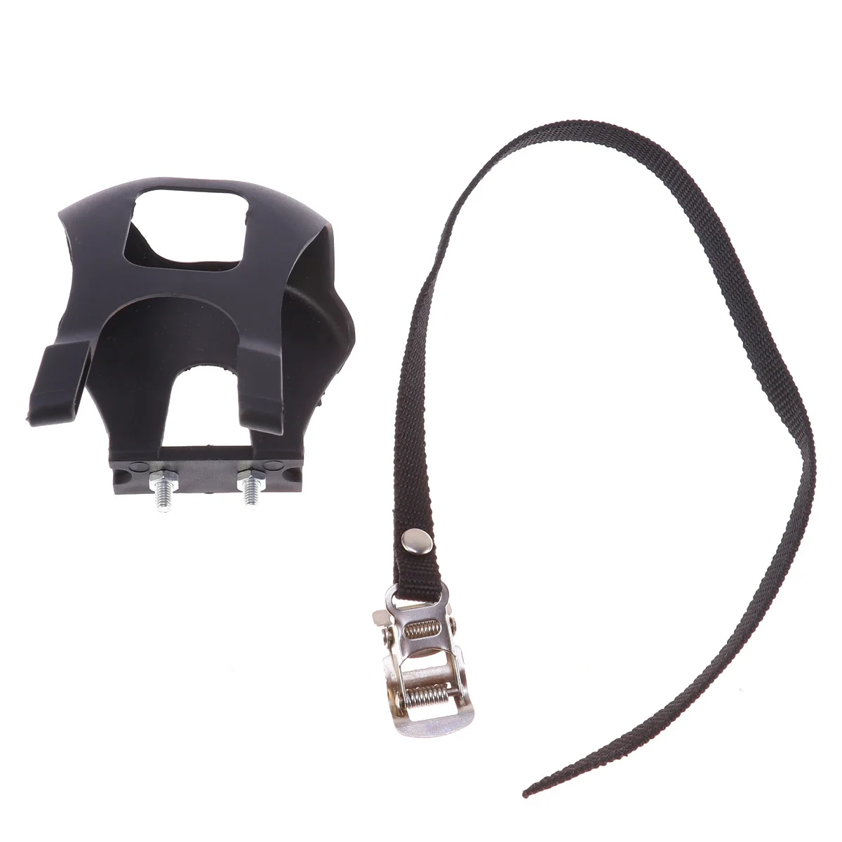 

2Pcs Bike Toe Clip Plastic Anti-Slip Pedal Strap Adjustable Mount for Road Mountain Cycling Use Black Bike Toe Clip