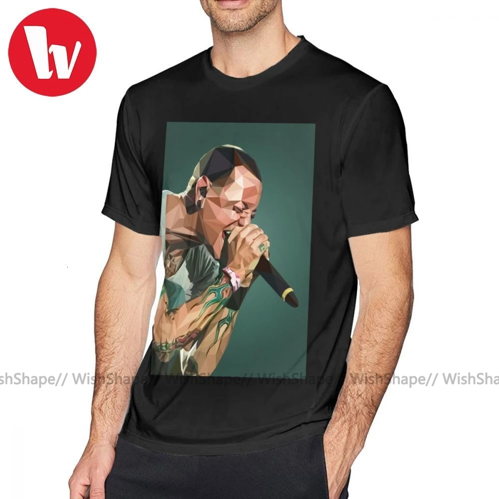 Chester Bennington T Shirt CHESTER T-Shirt Short-Sleeve 100 Cotton Tee Shirt Oversize Awesome Basic Graphic Mens Tshirt