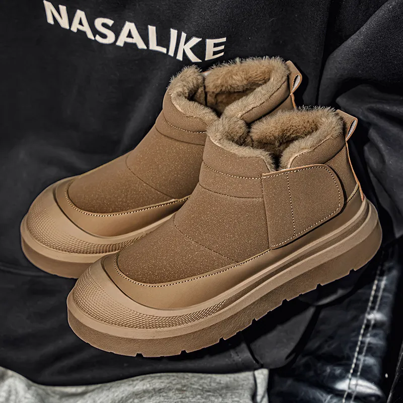 

Повседневная спортивная обувь. Мужские зимние плюшевые теплые зимние ботинки. Модные зимние ботинки. Мужская обувь на толстой подошве. 7.노우 부츠.