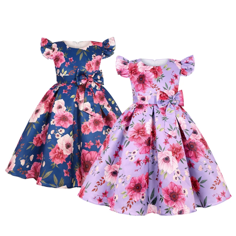 

Flowers Girls Dress 2025 New Summer Sleeveless Little Princess Party Dress Christmas Birthday Gift 2-10 Years Old Kids Clothes