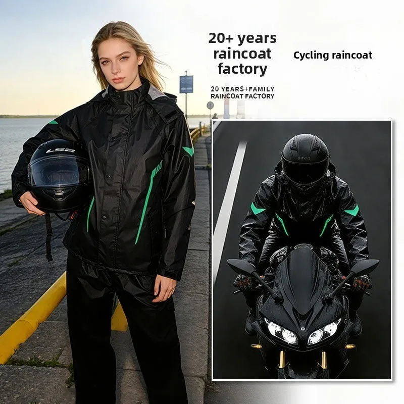 

Split Raincoat Motorcycle Cycling Suit Men's Full Body Rainstorm Protection Adult Takeaway Rider Rainproof Suit