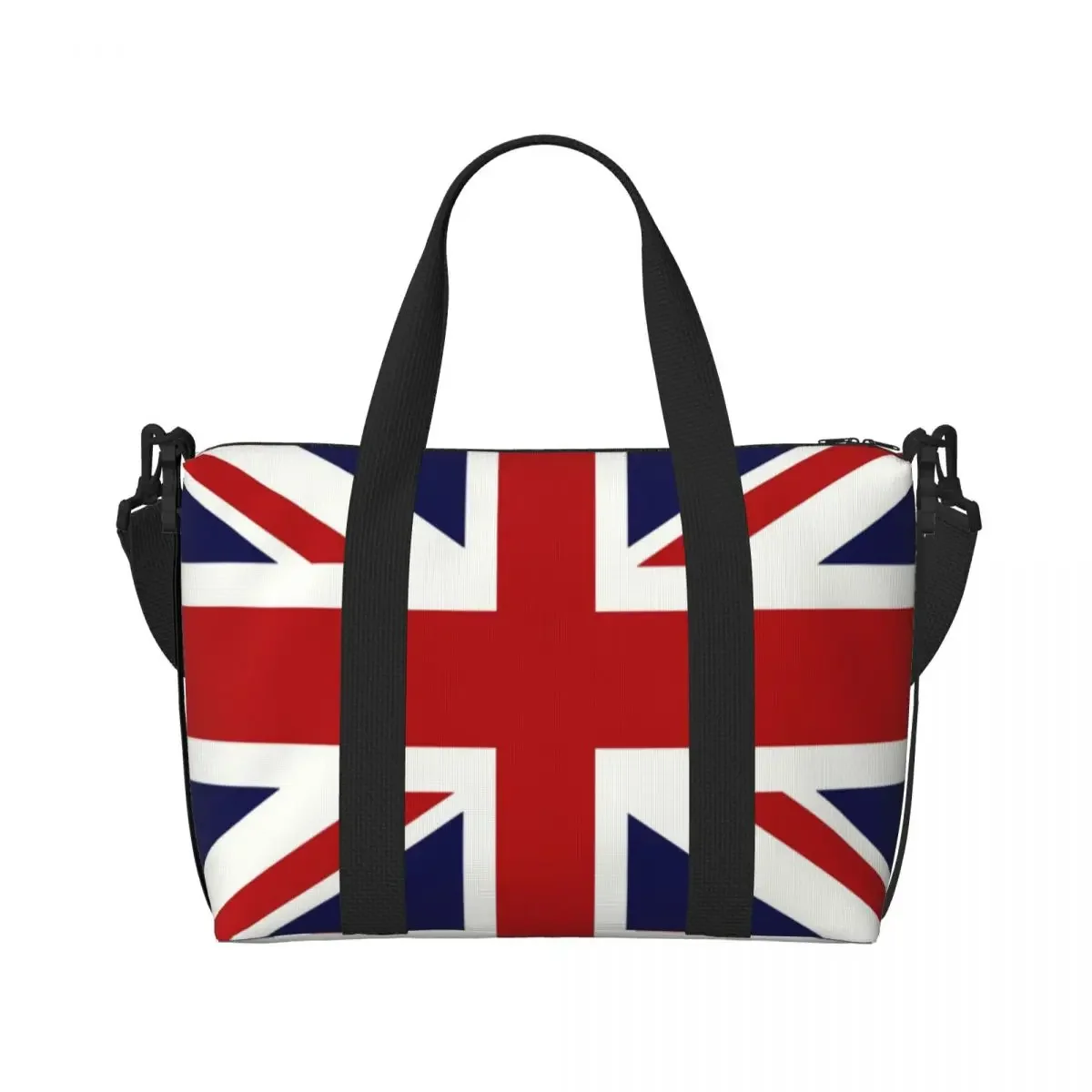 Custom Union Jack Flag Of The UK Tote Bag Women Big Capacity Gym Beach Travel Bags