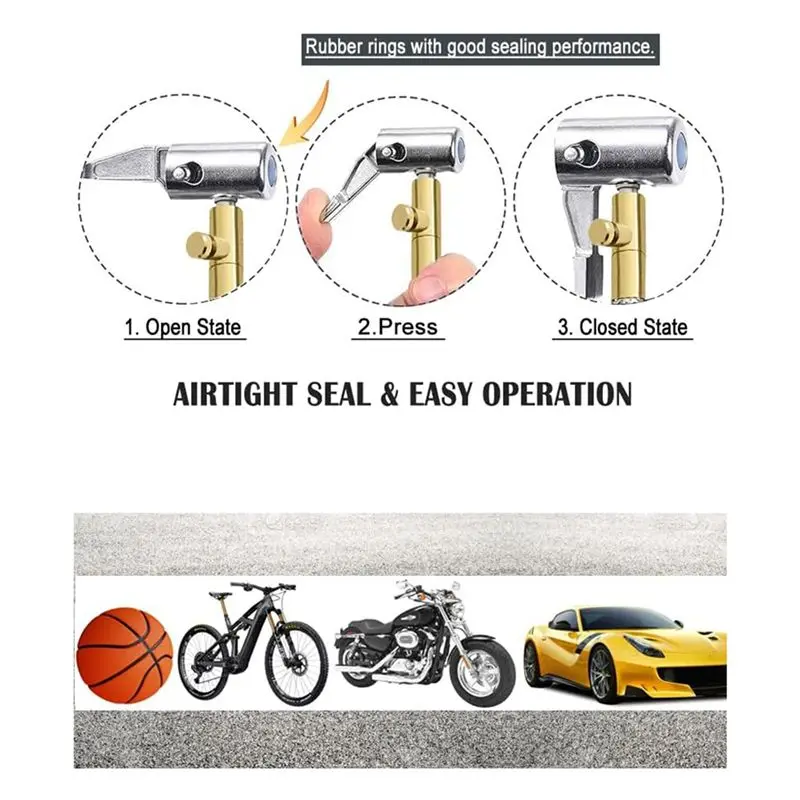 ABKW-2X خرطوم بديل لمنفاخ الإطارات لضاغط الهواء المحمول الممتد مع أنبوب مضخة هواء شبكي من الفولاذ المقاوم للصدأ