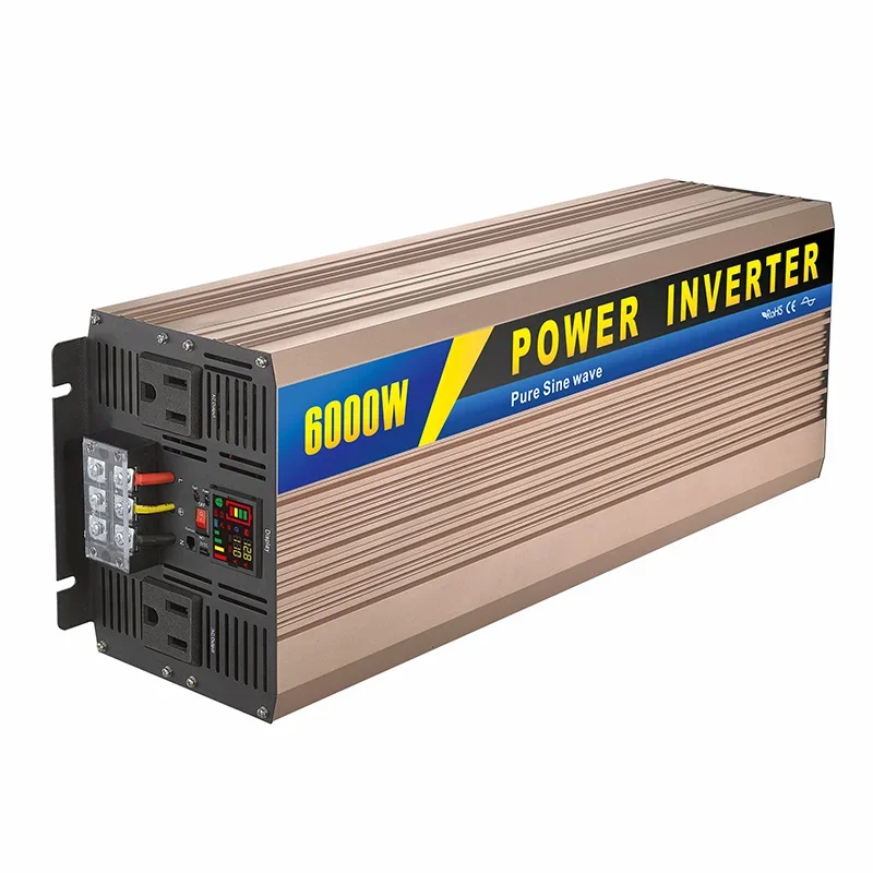 

JIANGTEK PS-6000 Inverter 6000w 12v 24v 48v Pure Sine Wave Inverter DC to AC Power Inverter