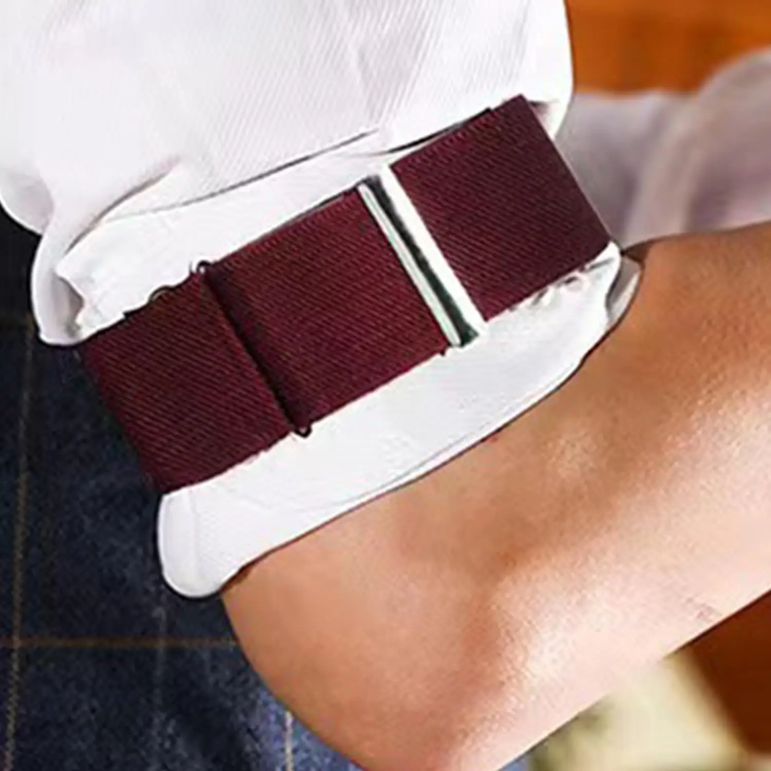 

1Pair Elasticated Arm Band Shirt Sleeve Holder Anti-slip Shirt Garter Sleeve Holders Business Cuffs Bands Clothing Accessories