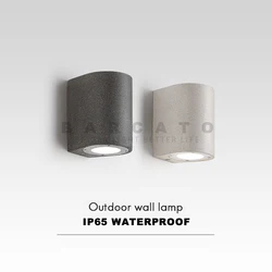 Garden Eaves IP65 Waterproof Wall Lamp Japanese Foyer Bedroom Home Decor Light Nordic Bedside Stair Aisle Homestay Sconce Cement