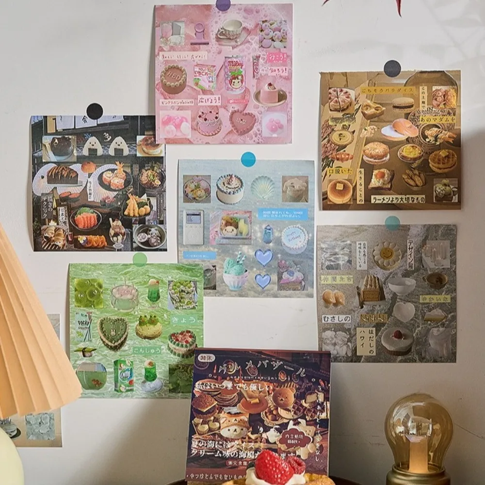 

30 шт. декоративные наклейки MINKYS, книга Kpop, ретро блокноты, материал, наклейки, коллекция продуктов, японская серия