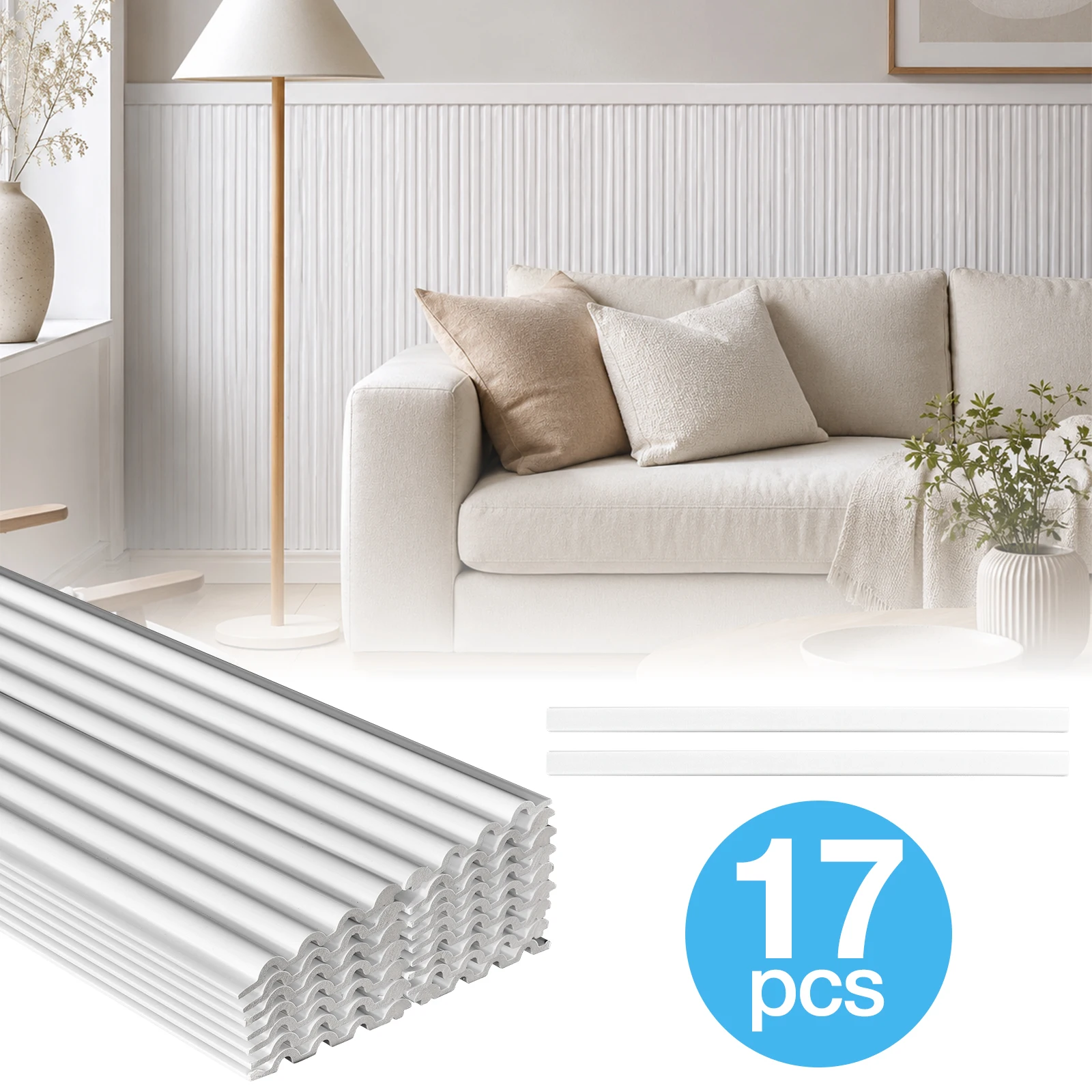 Decorative Wainscoting Panels 6.6x3.2ft, DIY Wall Molding Kit with Easy Installation and Paintable for Kitchen, Restaurant, Hotel Lobby, and Hallway