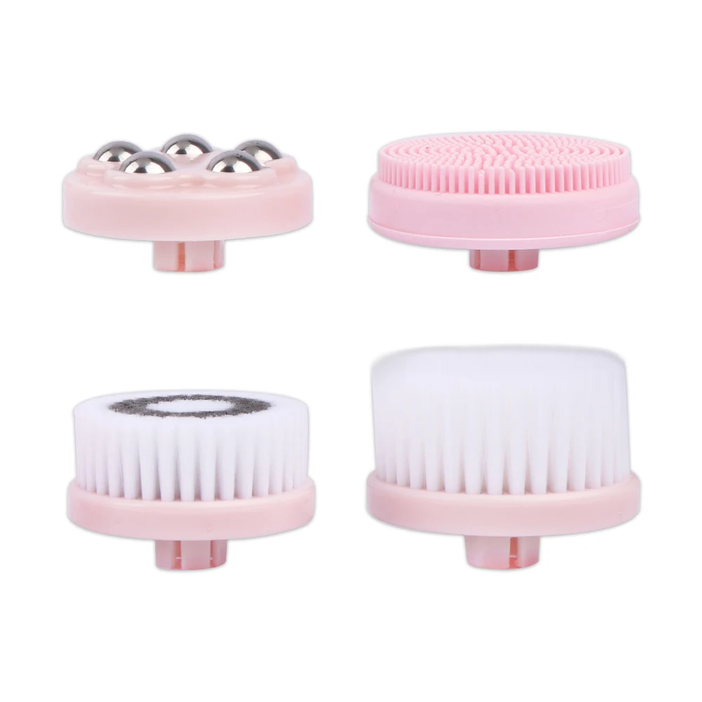 4PCS Replacement Brush Heads Facial Ultrasonic Cleansing Brush Head Massager Cleaner Face Deep Wash Pore Care Brush Heads