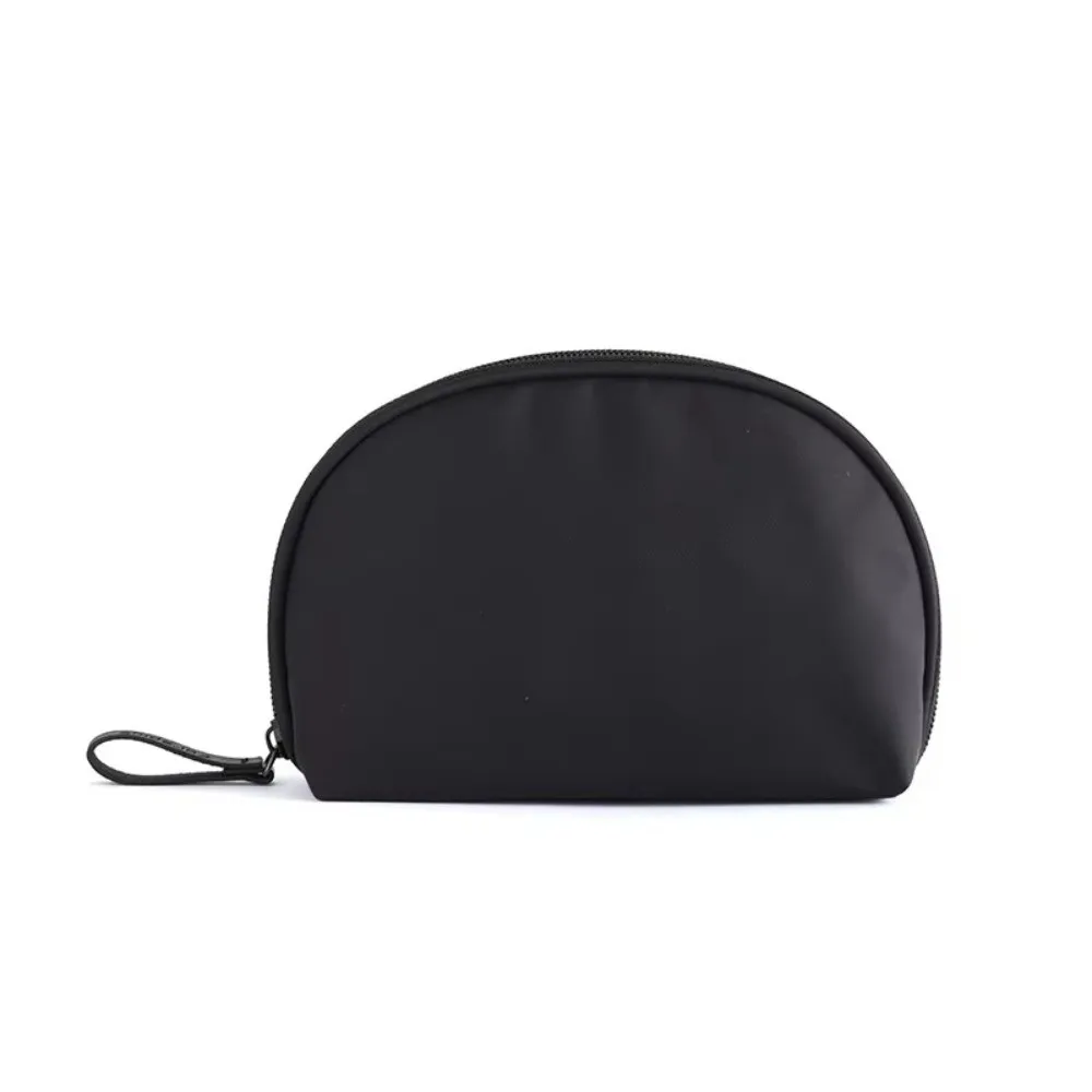 Semicircle Design Cosmetic Bag Small High Quality Travel Bag Beauty Essentials Solid Color Portable Storage Bag For Women Gift