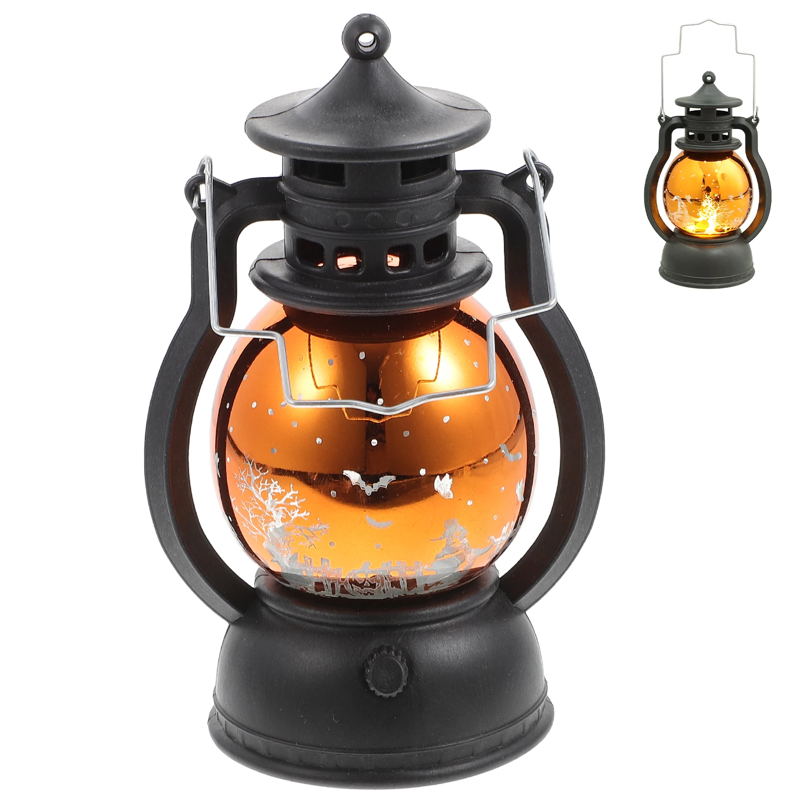 

Pumpkin Lantern Halloween Decor Lamp House Decorate Plastic Light Table Centerpiece Desk