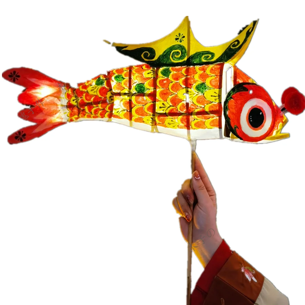 

Fish Lantern Non-Heritage DIY Handmade Lantern Mid-Autumn Festival Lantern DIY Portable Lantern