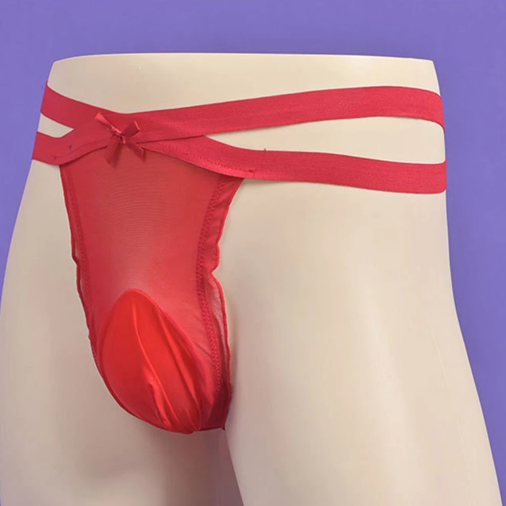 

Black Mens G-String Brand New Sissy G-string Underwear Breathable Underpants All Season Wear Bulge Pouch Design